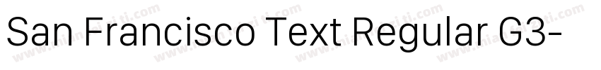 San Francisco Text Regular G3字体转换